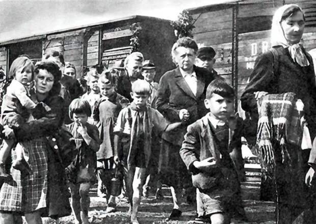 Немцы, выселяемые из Чехии. 1945 год/ © commons.wikimedia.org