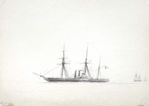 Иван Айвазовский, «Пароходофрегат «Владимир», 1852 год
