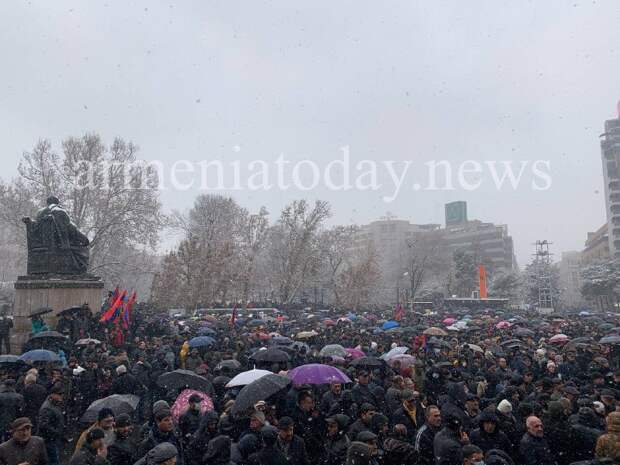 Протесты против Пашиняна в Ереване. 22.02.2021
