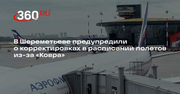 В Шереметьеве предупредили о корректировках в расписании полетов из-за «Ковра»