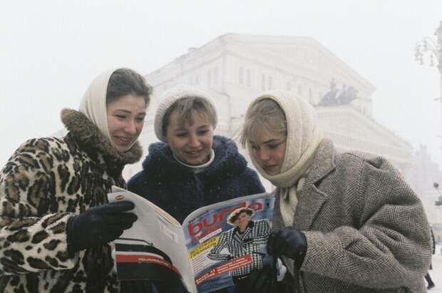 Москвички с первым номером журнала ,,Burda Moden" на русском языке. 1987 год