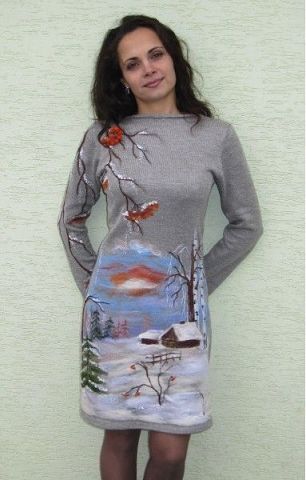 Рисунок шерстью на трикотаже