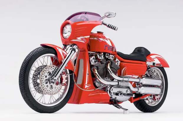 1990 год, Ness Cafe. В названии мотоцикла используется игра слов, но это не рекламный трюк, а инициатива создателя. Основа байка – Harley-Davidson XR 1000.