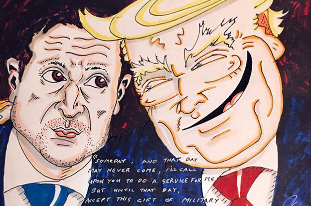 Джим Керри нарисовал карикатуру на Трампа и Зеленского