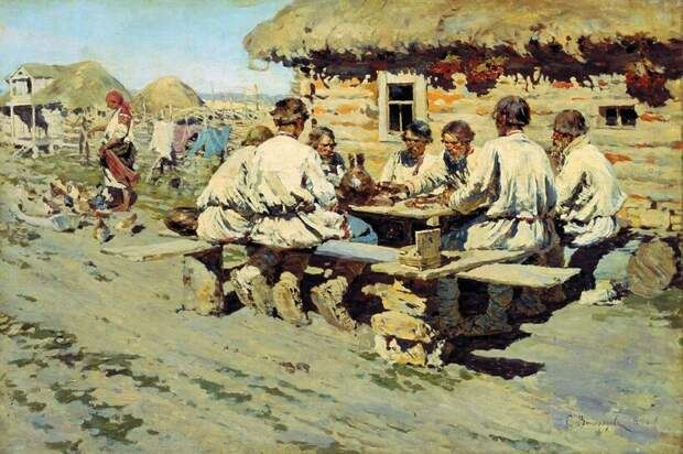 Картина «Крестьяне», Сергей Арсеньевич Виноградов Картина «Крестьяне», Сергей Арсеньевич Виноградов
