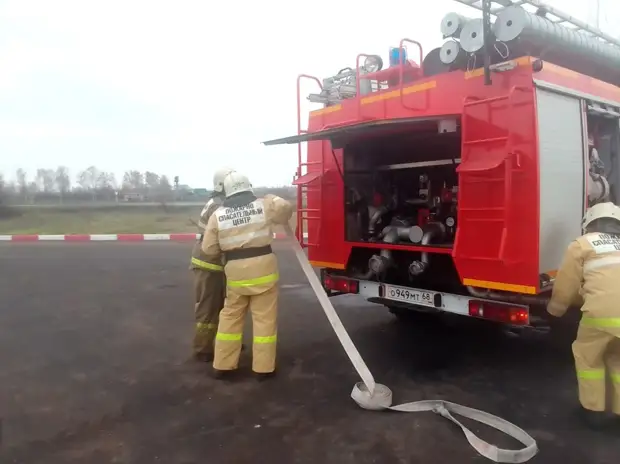 В Тамбовской области прошли пожарно-тактические учения на АЗС