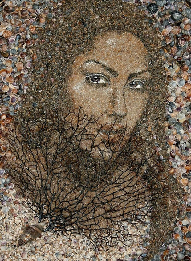 Мозаика из песка и ракушек от Светланы Иванченко