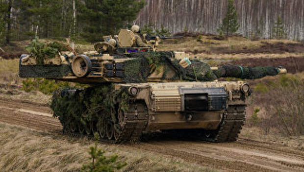 Танк M1 Abrams на международных военных учениях Summer Shield XIV в Латвии
