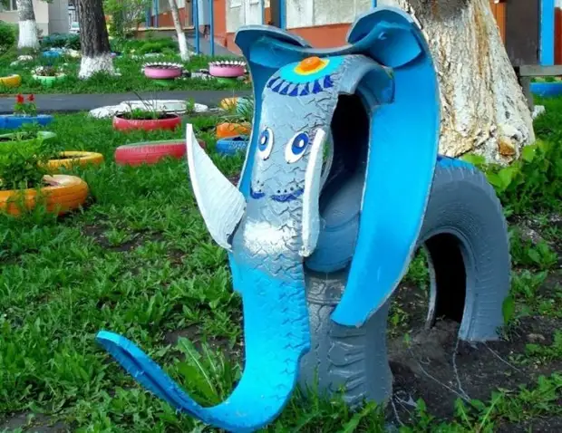 Поделки из шин — интересные и креативные идеи украшения сада и участка