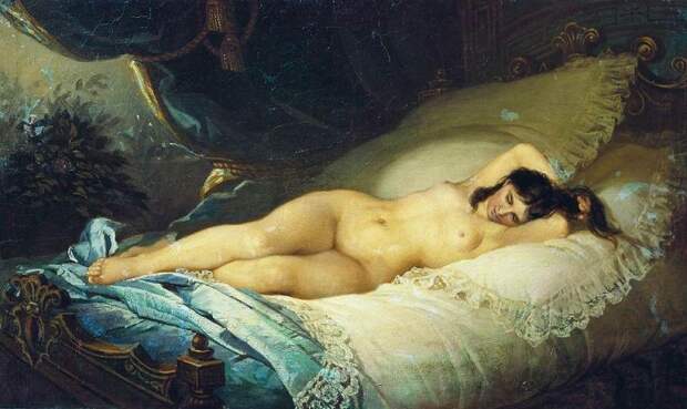 «Нагая женщина», (1901). Государственный Русский музей. Автор: Фирс Журавлев.