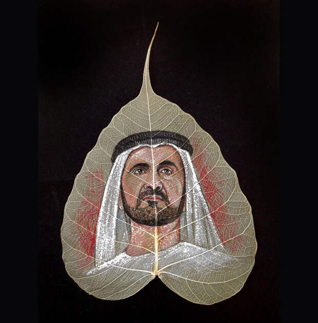 Шейх Мохаммед ибн Рашид Аль Мактум искусство, картины, листья, художник