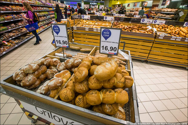 Удивительные цены на продукты в супермаркете Праги