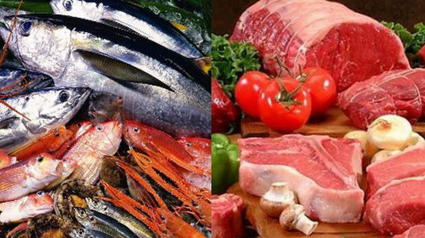 Картинки по запросу Мясо и рыба