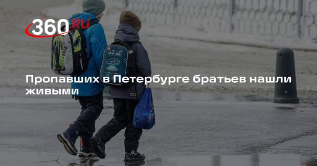 Пропавших в Петербурге братьев нашли живыми