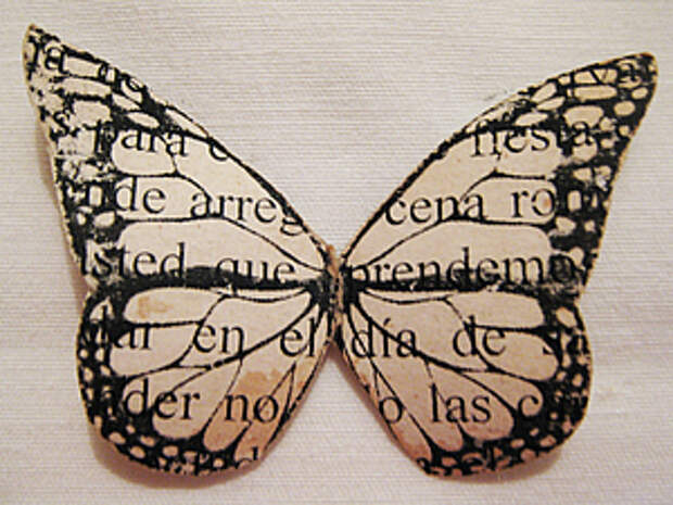 Винтажные бабочки из бумаги | Ярмарка Мастеров - ручная работа, handmade