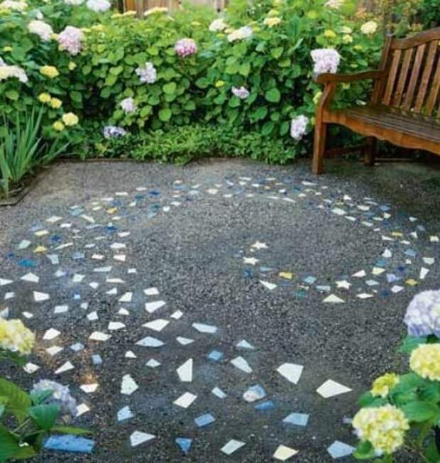 Идеи из осколков посуды