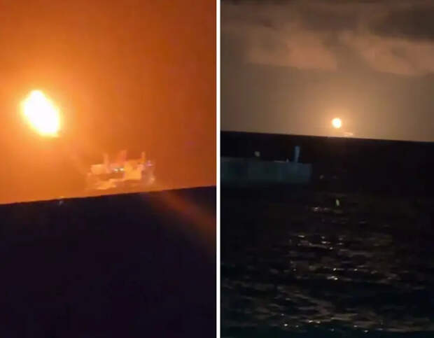 В Средиземном море горит платформа крупнейшего газового месторождения Израиля «Левиафан»