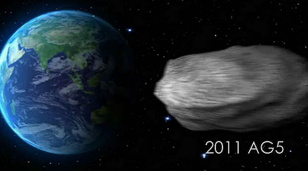 2011 AG5 Диаметр астероида 2011 AG5 составляет около 140 метров. Этот объект будет несколько раз проходить очень близко от Земли: его ожидают в 2036, 2040, 2045, 2046, 2051, 2052 и 2057 годах. Опаснее всего сотрудники НАСА называют 2053 год, когда астероид пролетит всего в 4013 километрах от поверхности нашей планеты. Шансы столкновения не так уж малы — 1 к 625.