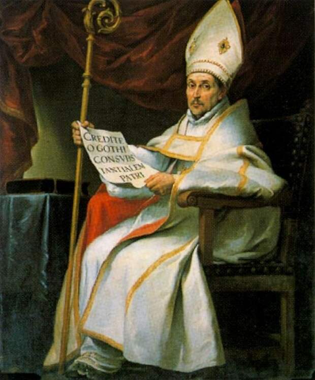 Леандр, епископ Севильский. Картина Бартоломе Эстебана Мурильо. (1655 год).
