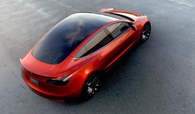 Крупная стеклянная крыша является базовым оснащением автомобиля. По форме машина похожа на хэтчбек, но это седан. Как и у «эски», багажника тут два: сзади и в носовой части. Model 3, tesla