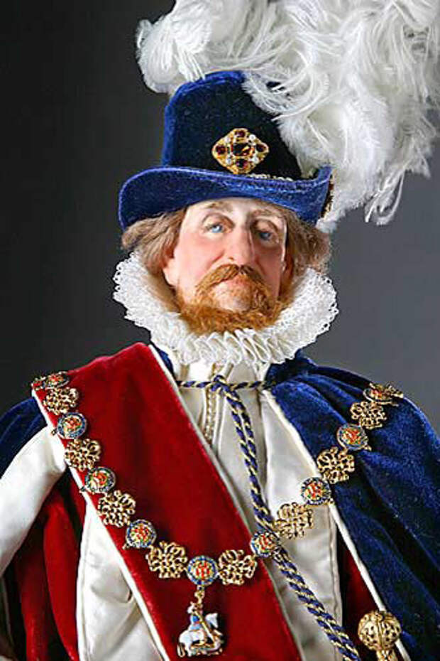Портрет Джеймса I aka.  Джеймс I из Англии, Джеймс VI из Шотландии, Второй Соломон из исторических деятелей Англии
