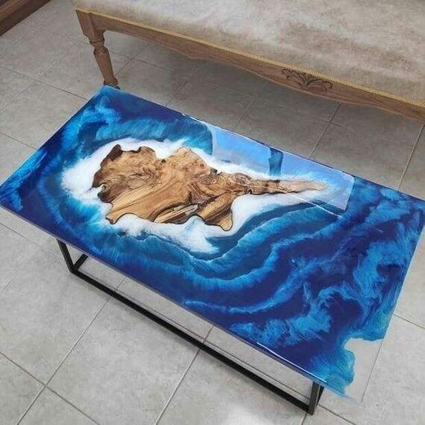 Самые красивые столы со смолой