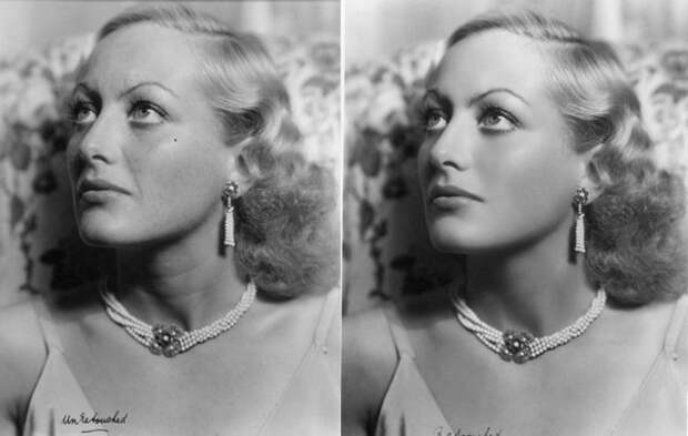 Как фотошопили, когда Photoshop и в помине не было: взгляните на звезд Голливуда и светских львиц до и после ретуши. Фотография, Photoshop, 20 век, Копипаста, Фильмы, Длиннопост