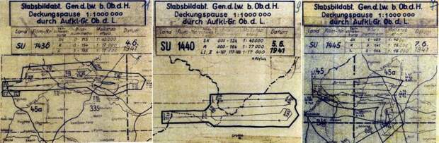 Схемы заданий на разведывательные полёты 4, 5 и 7 июня 1941 года с маршрутами в районе Алитуса, Гродно и Белостока - Крылатые предвестники войны | Warspot.ru