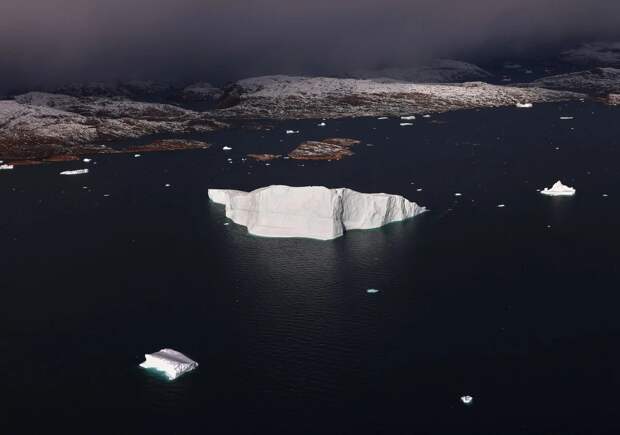 Снимки таяния ледников и потери ледяного покрова Гренландии