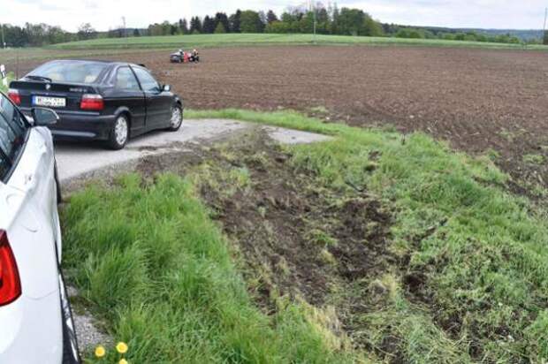 tesla crash ramp germany