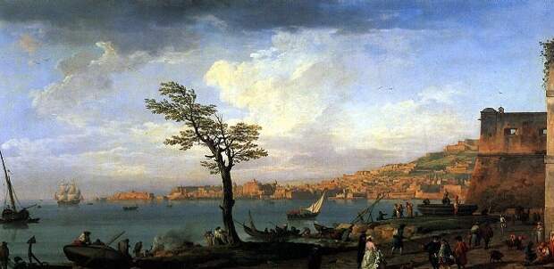 Вид на залив, Средиземноморье, XVIII век. Художник: Claude Joseph Vernet