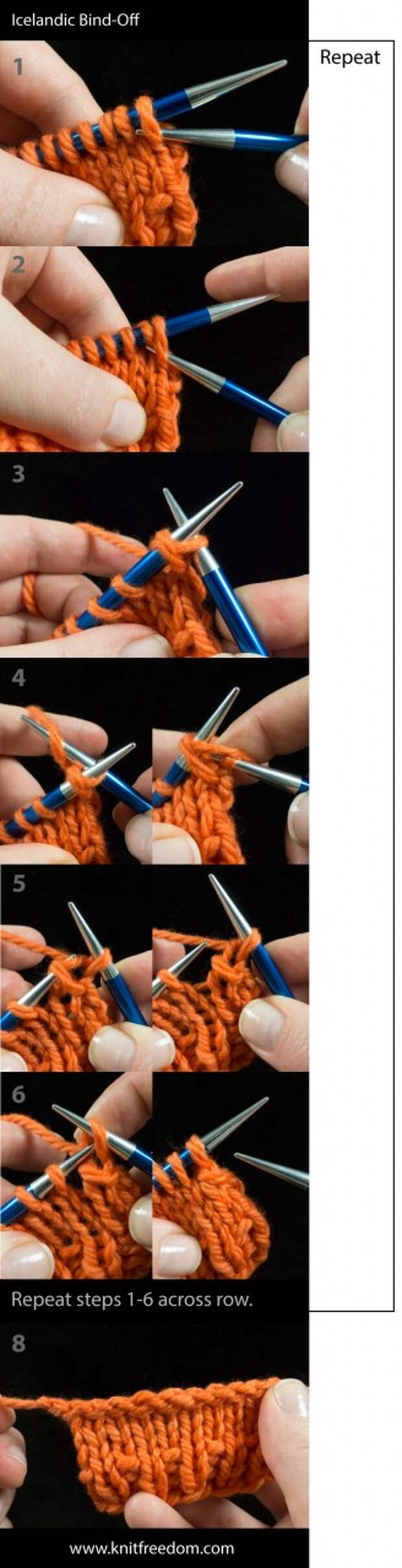 Icelandic Bind-Off Step-by-Step Instructions
