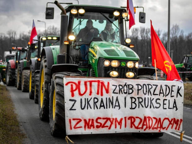 Фермеры в Польше призвали Путина «разобраться с Украиной и Брюсселем» (ВИДЕО)