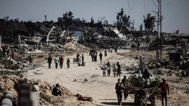 Разрушенные здания в районе Аль-Захра в центре города Газа - РИА Новости, 1920, 14.10.2025