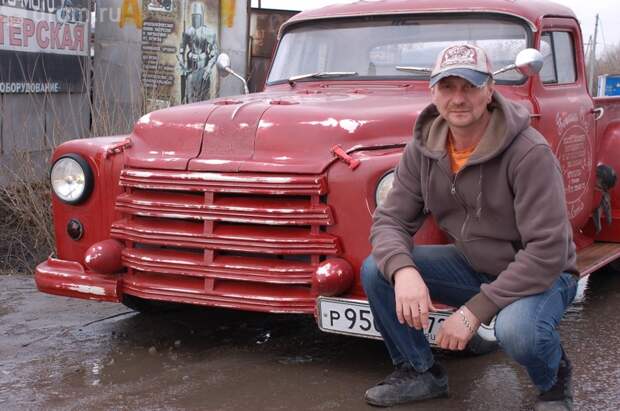 Андрей Филиппов, председатель местного байк-клуба, автор ГАЗ-53 Rat Truck Redneck: газ, газ 53, кастомайзинг, пикап, хот-род