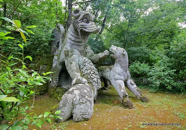Италия. Сад чудовищ в Бомарцо путешествия, факты, фото