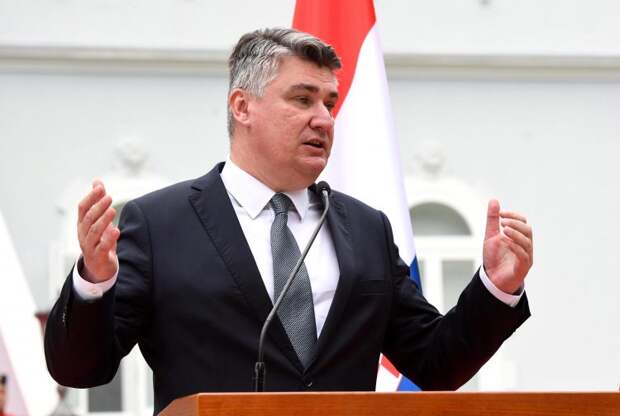 Президент Хорватии Зоран Миланович, выступая на лекции для студентов в Университете Севера в Копривнице,...