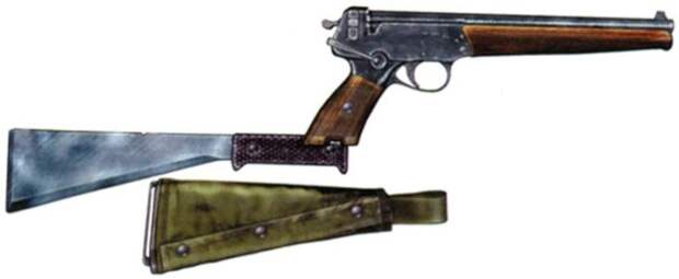 Пистолет ТП-82 с прикладом-мачете.