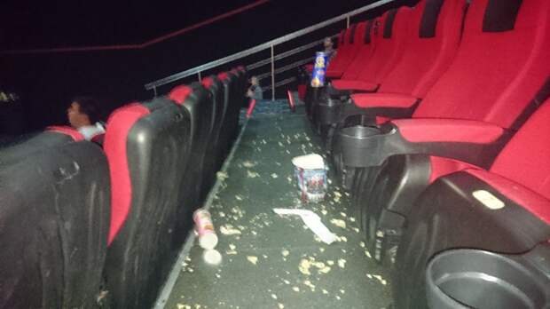 В Краснодарском кинотеатре прошел сеанс для людей, а позже выяснилось, что для свиней грязь, люди, мусор, свинство, свиньи