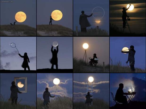 Как сфотографироваться с Луной - коллекция идей