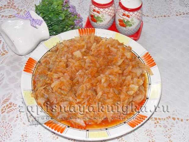 Тушеная капуста без масла рецепт