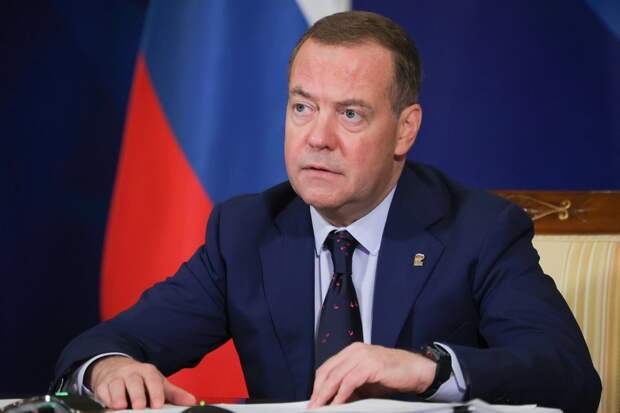 Председатель Совета Безопасности РФ Дмитрий Медведев. Фото: Екатерина Штукина/POOL/ТАСС