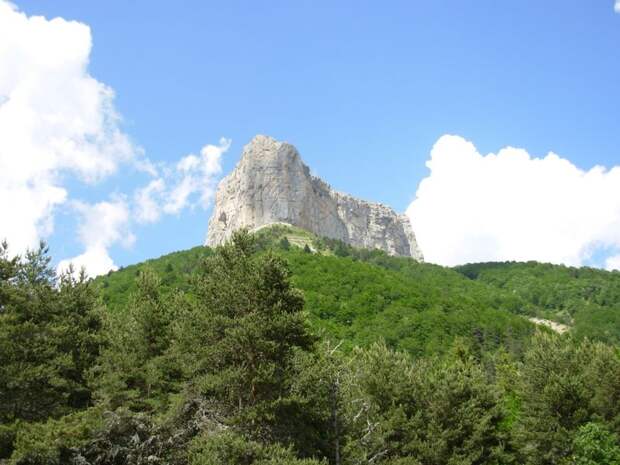 Одинокая вершина Mont Aiguille горы, франция, природа,