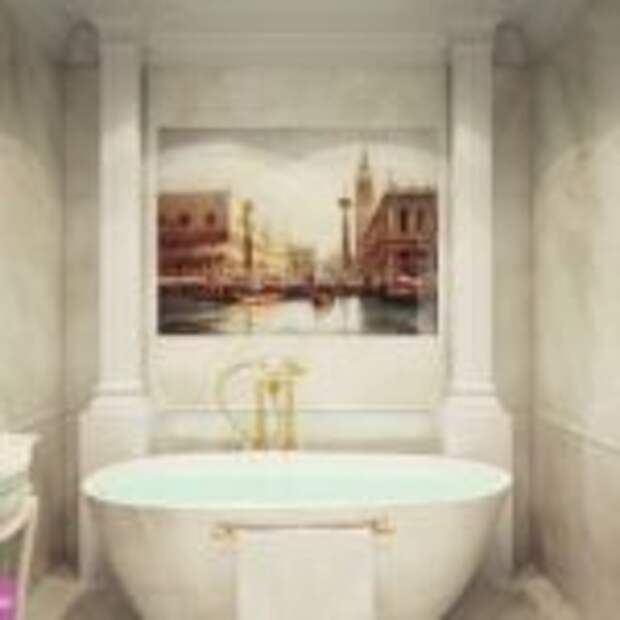 Античный стиль в интерьере ванной