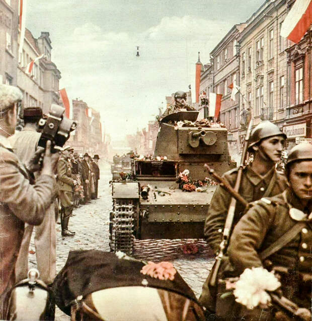 За год до оккупации страны Гитлером поляки сами выступили в роли агрессора, заняв по сговору с Берлином часть Чехословакии. Фото из журнала «Святовид», октябрь 1938 года