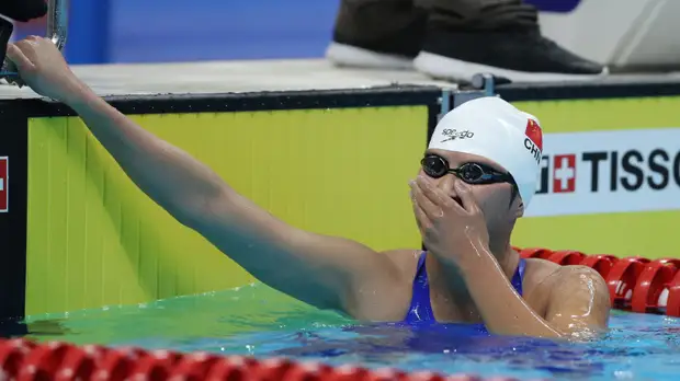 Китайская пловчиха Ван Цзяньцзяхе установила мировой рекорд на 400 метров вольным стилем на этапе КМ в Будапеште
