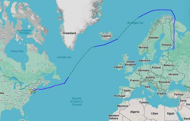 Российский спецборт приземлился в аэропорту Нью-Йорка.