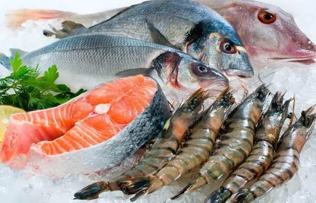 Группа продуктов питания «Обязательно добавить в рацион». Рыба и морепродукты.
