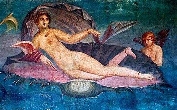 Фрагмент фрески с изображением Венеры из Помпеи, I век нашей эры.