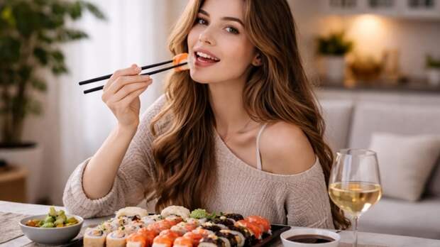 Роллы / Суши / Доставка / Изображение сгенерировано ИИ ChatGPT / amic.ru